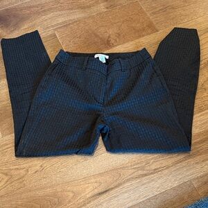 WHBM Black Patterned Work Pants